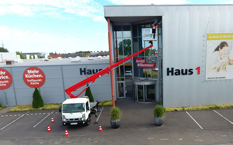 plataforma sobre camion
