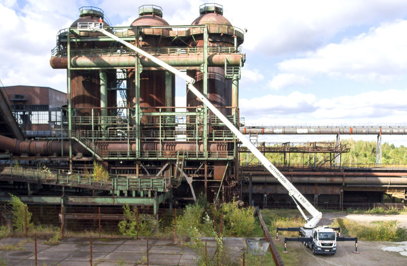 plataforma sobre camion