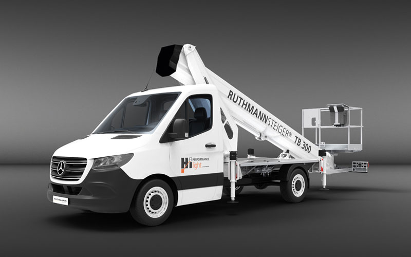 plataforma elevadora sobre camion