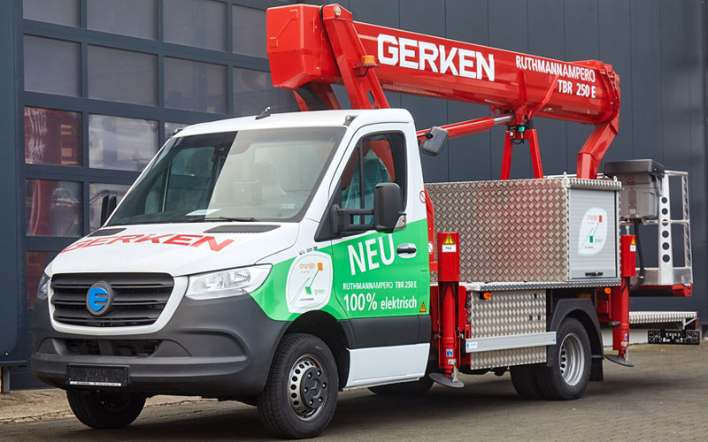 plataforma sobre camion 100% electrico